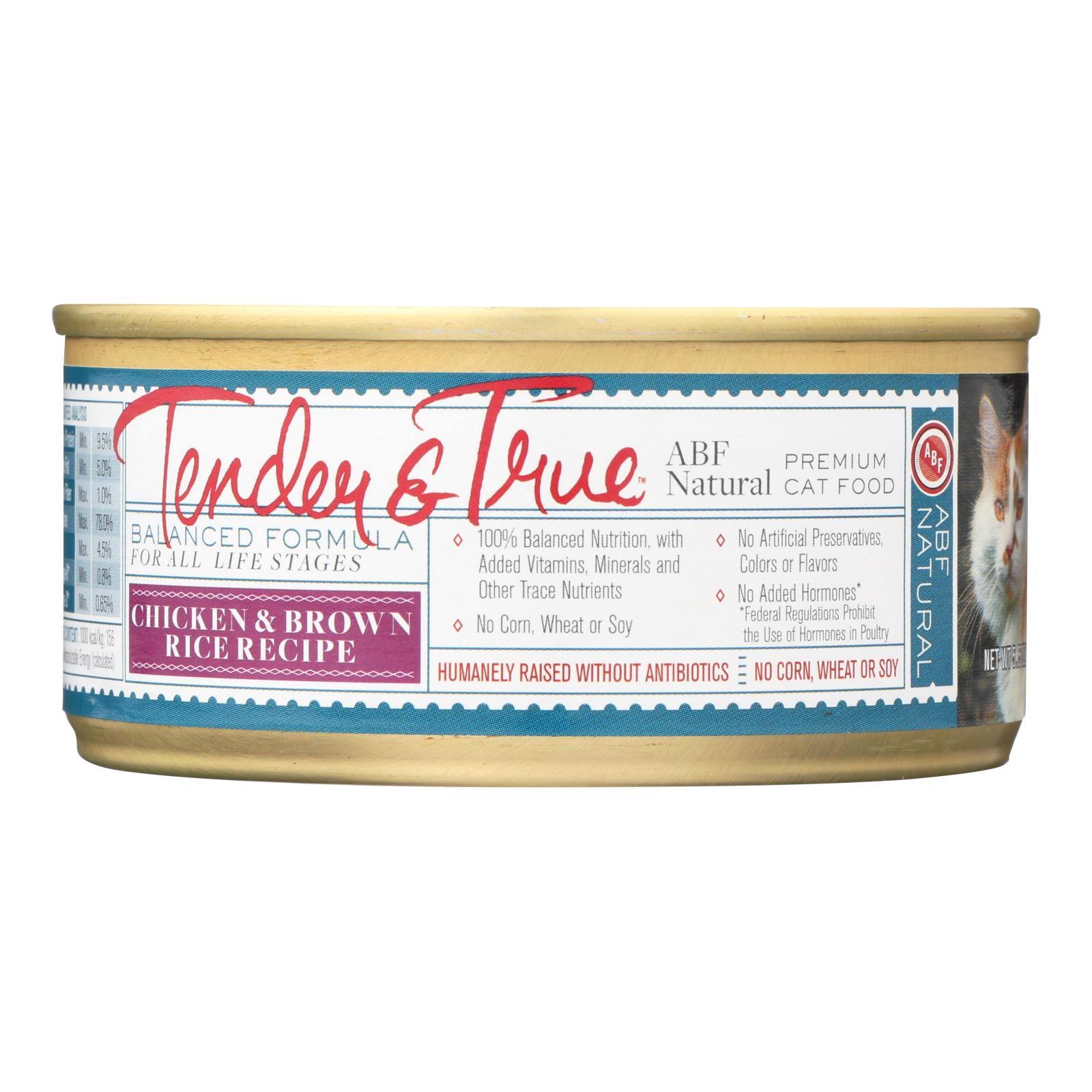 Tender & True Cat Food Chicken and Brown Rice - Case of 24 - 5.5 oz
