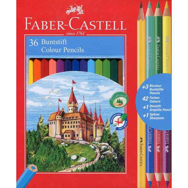 Faber-Castell 110336 Coloured Pencil, 36 Pieces