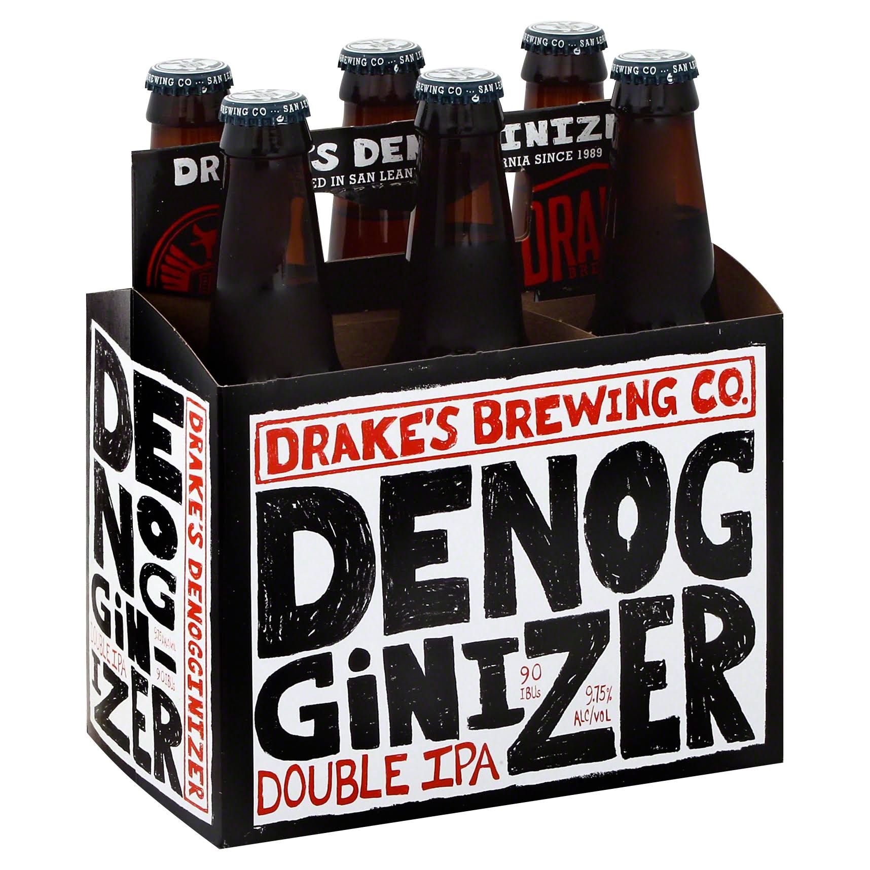 Drakes Beer, Double IPA, Denogginizer - 6 pack, 12 fl oz bottles
