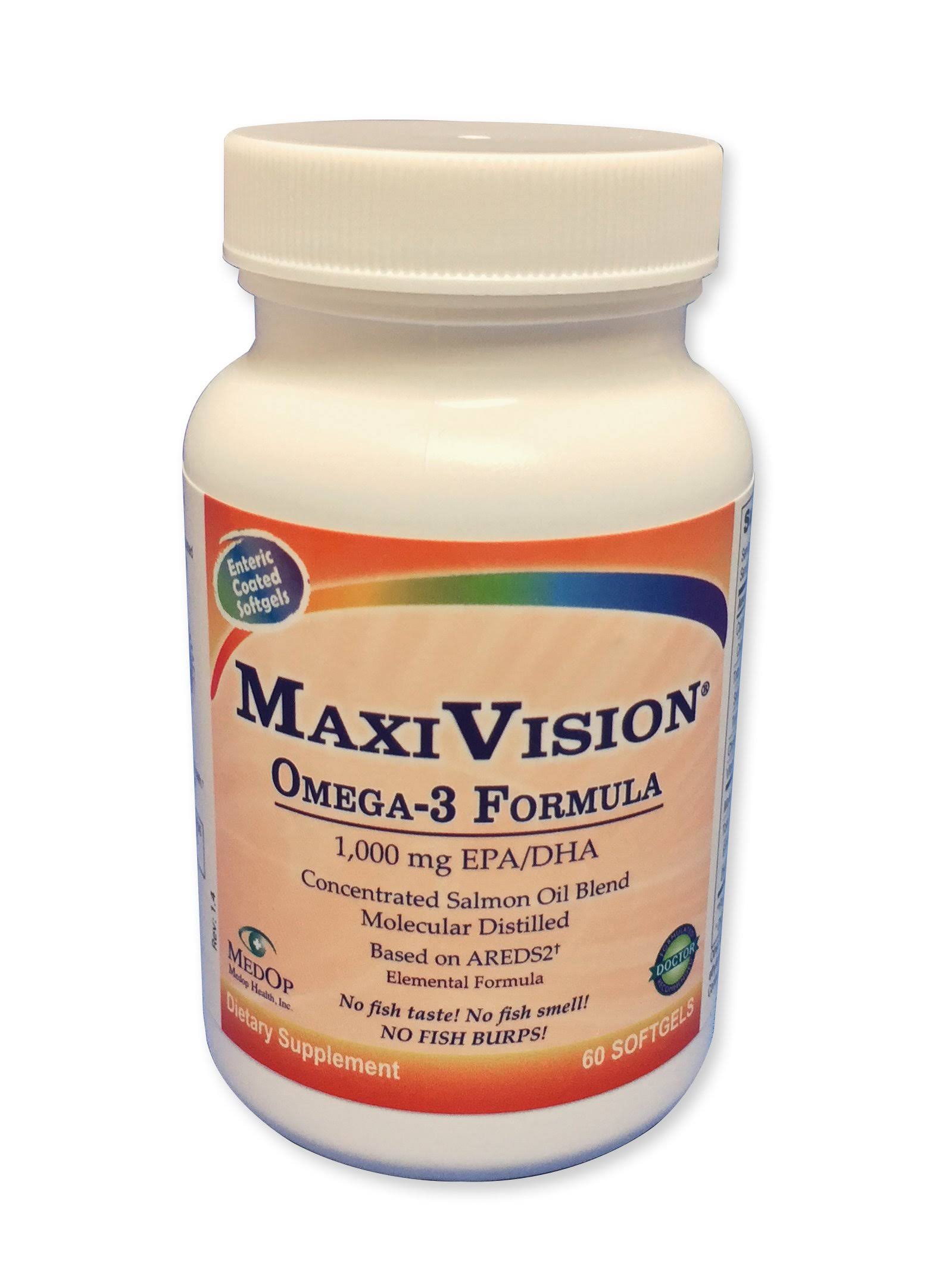 MaxiVision Omega 3 Formula 60 Softgels