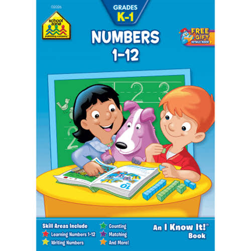 Numbers 1-12: K-1 Workbook - School Zone Publications