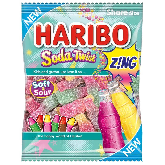 Haribo Soda Twist Share Bag 175g Happy Candy UK Ltd