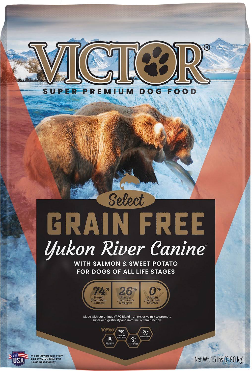 Victor Grain Yukon River Salmon and Sweet Potato Dog Food - 15lb