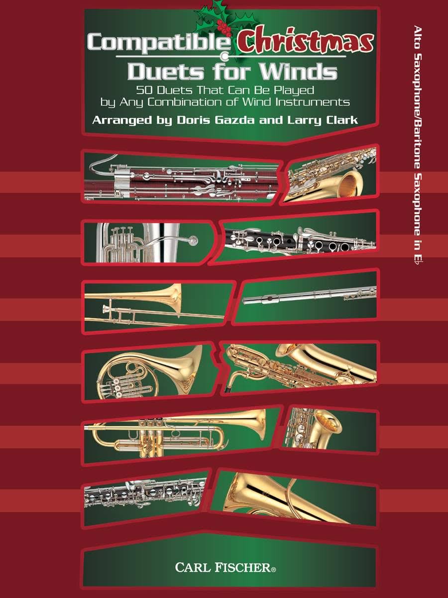 Compatible Christmas Duets For Winds Alto Saxophone Baritone Play Sax Music Book
