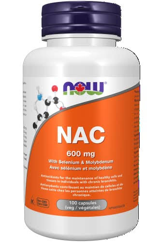 Now NAC Acetyl Cysteine 600mg 100 Veg Capsules