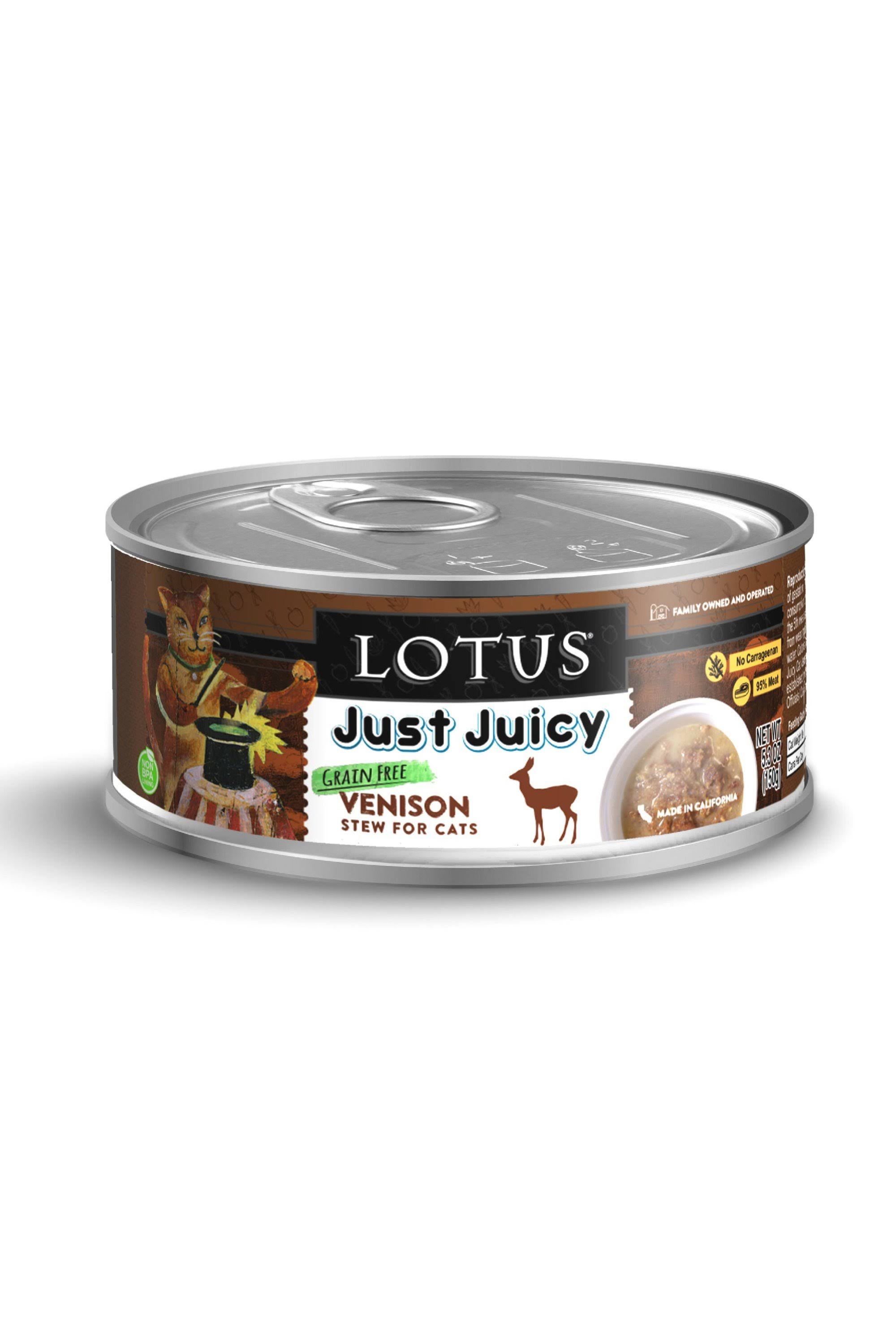 Lotus Just Juicy Venison Stew Canned Cat Food / 5.3 oz
