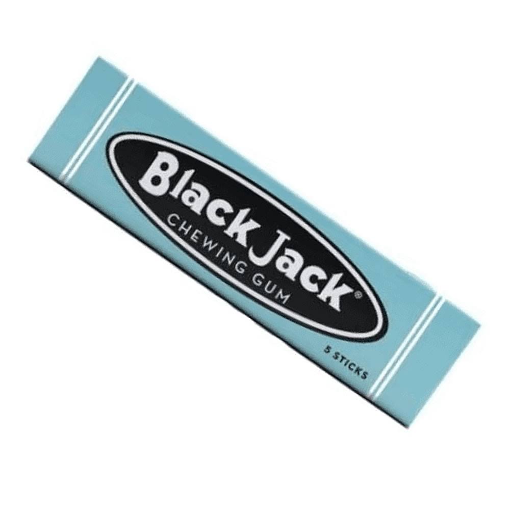 Black Jack Chewing Gums - Licorice, 0.42oz, 5ct