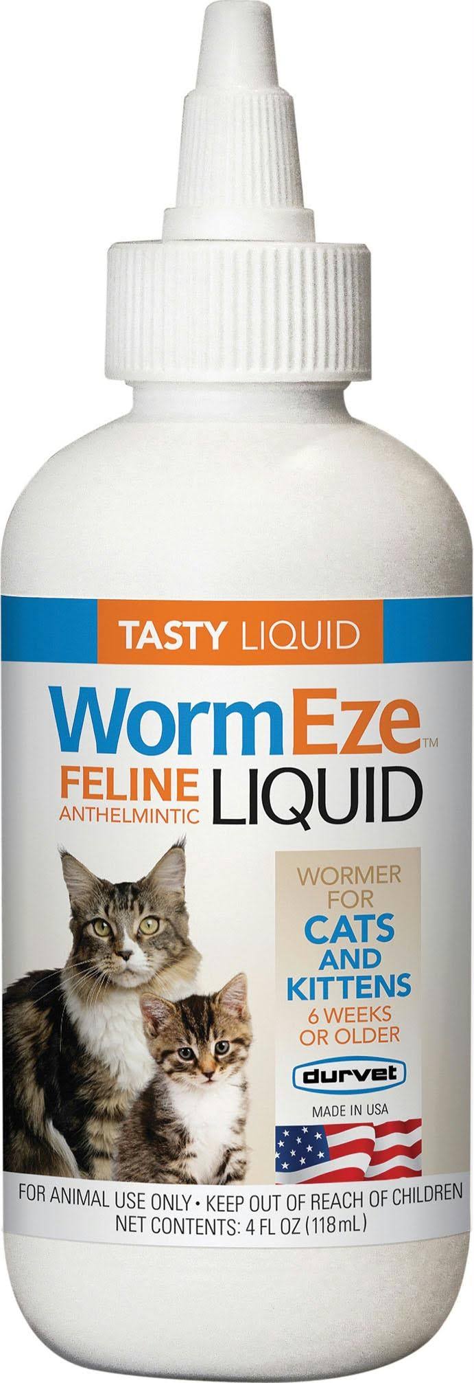 Durvet Wormeze Feline Anthelmintic Liquid - 4oz