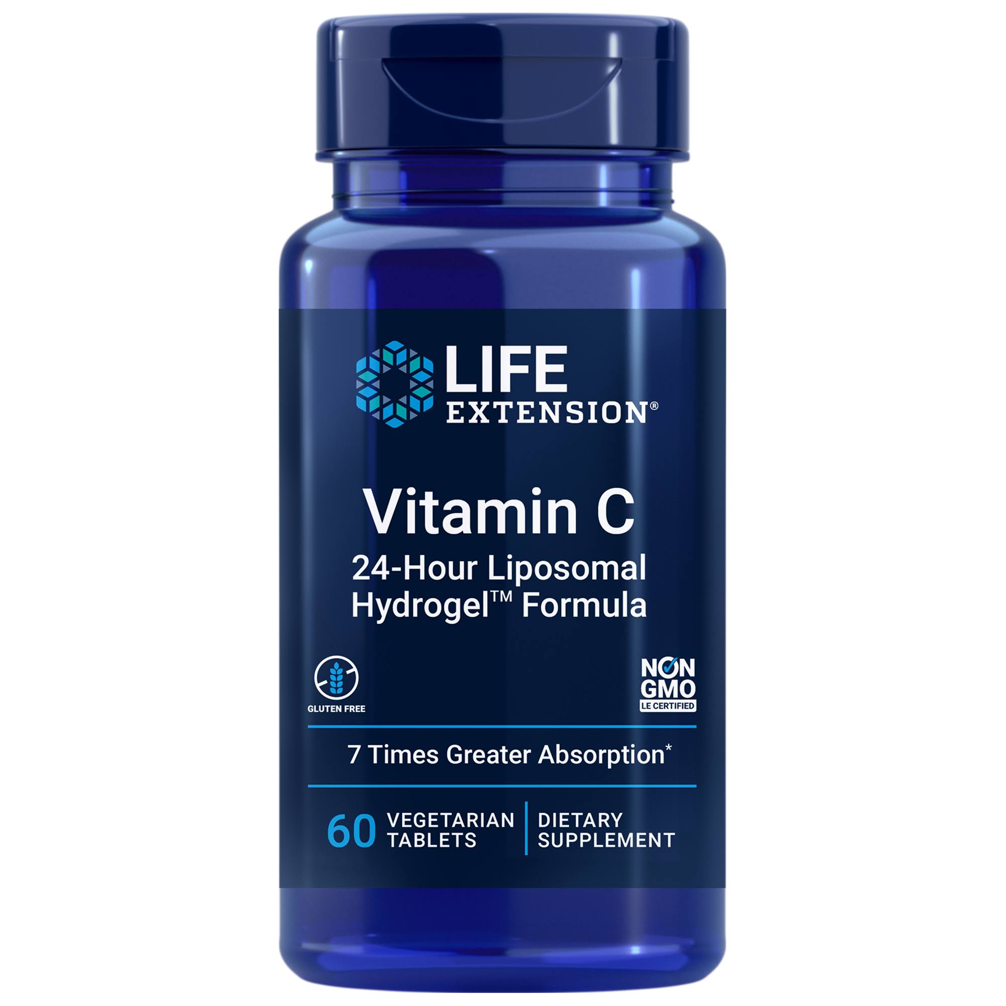 Life Extension Vitamin C 24 Hour Liposomal Hydrogel Formula - 60 Vegetarian Tablets