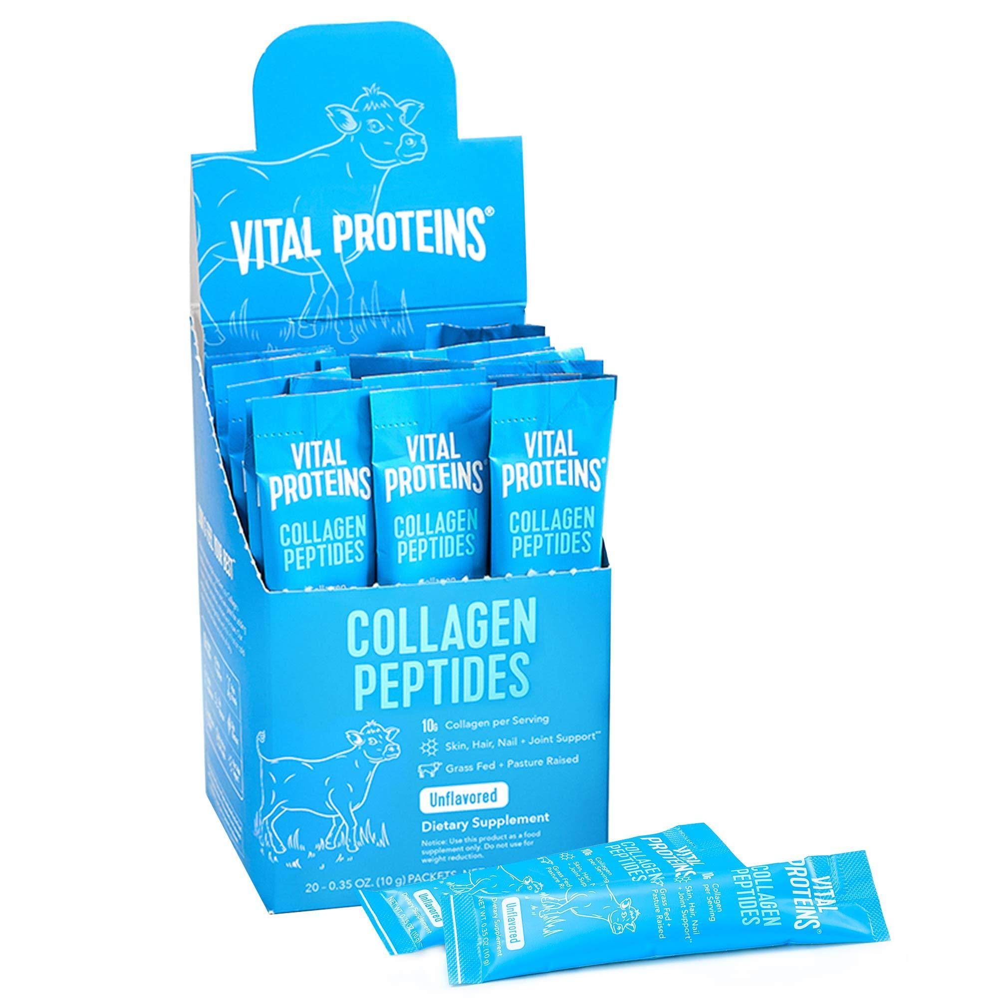 Vital Proteins Grass Fed Pausture Raised Collagen Peptides Dietary Supplement - 10g, 20 Packets