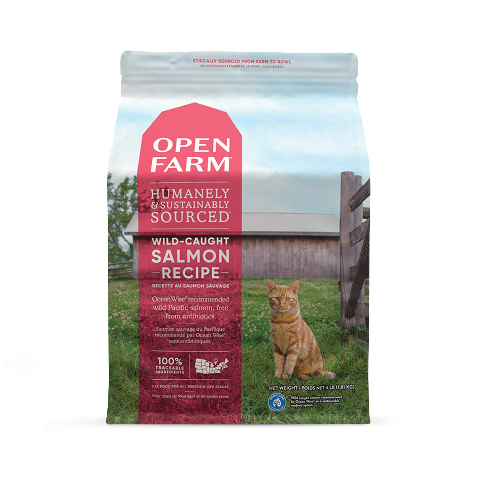 Open Farm Wild-Caught Salmon Grain Free Dry Cat Food 8lbs