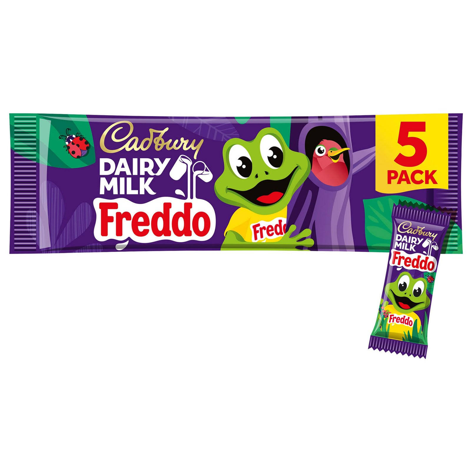 Cadbury Dairy Milk Freddo Chocolate Bar - 5 Pack, 90g