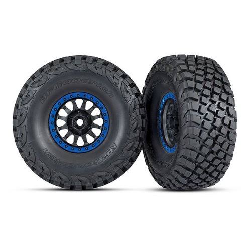 Traxxas 8474X Tires and Wheels Assembled Black 2pc