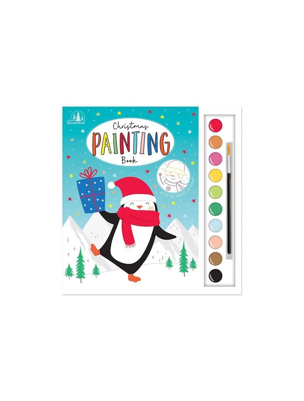 Kids Childrens Christmas Painting Colouring Book
