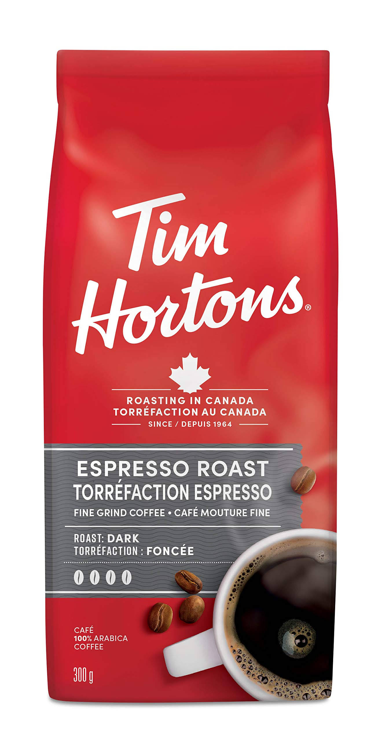 Tim Hortons Espresso Fine Ground Coffee - 300 g