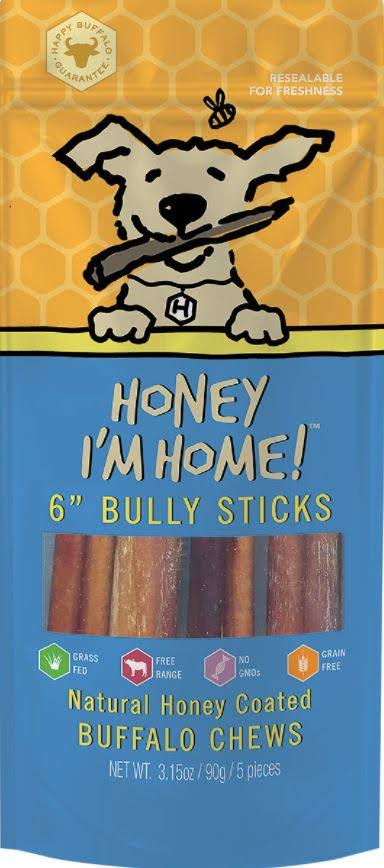 Honey I'm Home Buffalo Bully Sticks 6"
