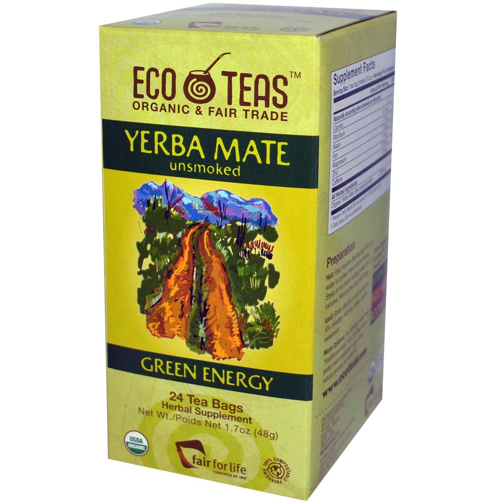 Eco Tea Yerba Mate Organic Tea - 24 Tea Bags