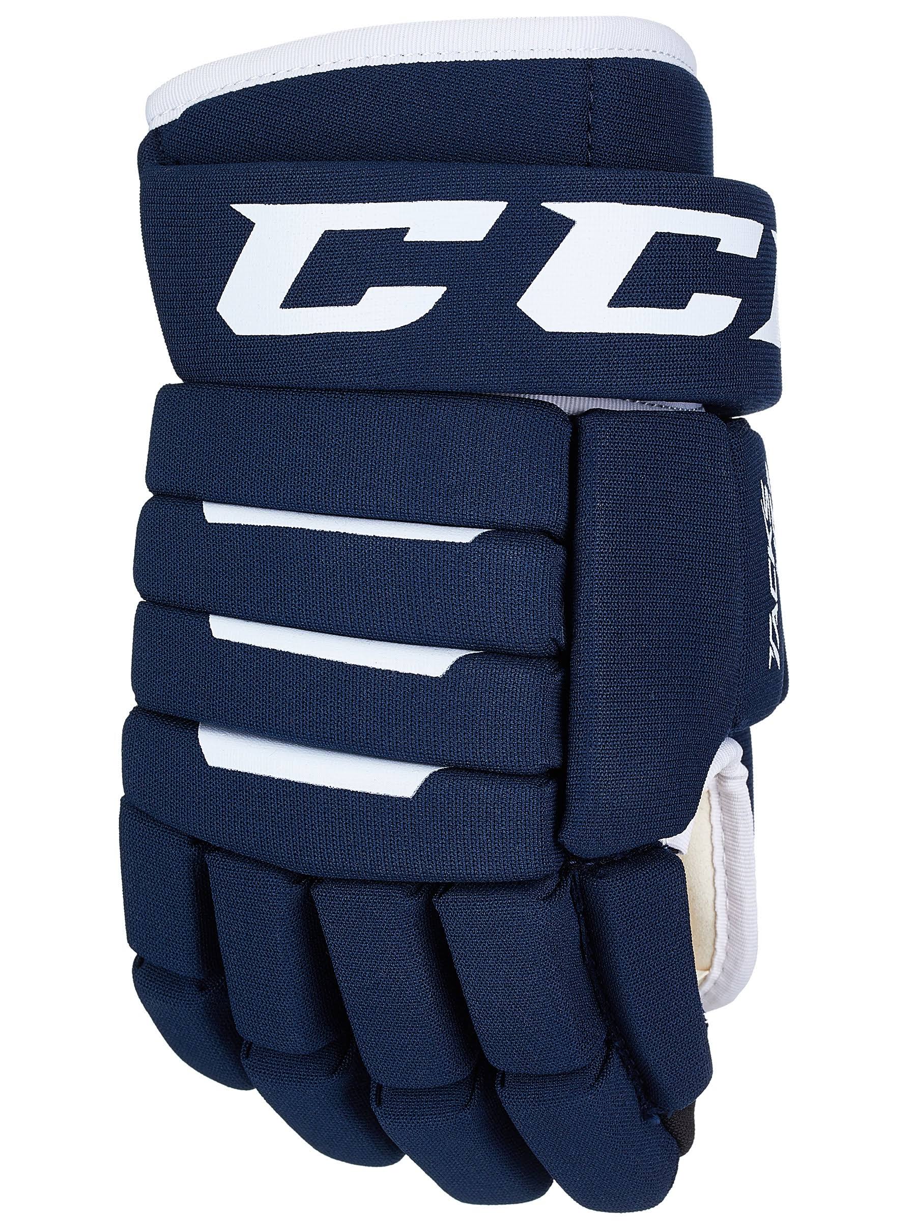 CCM Tacks 4R 2 Senior Hockey Gloves - Navy/Navy - 15"