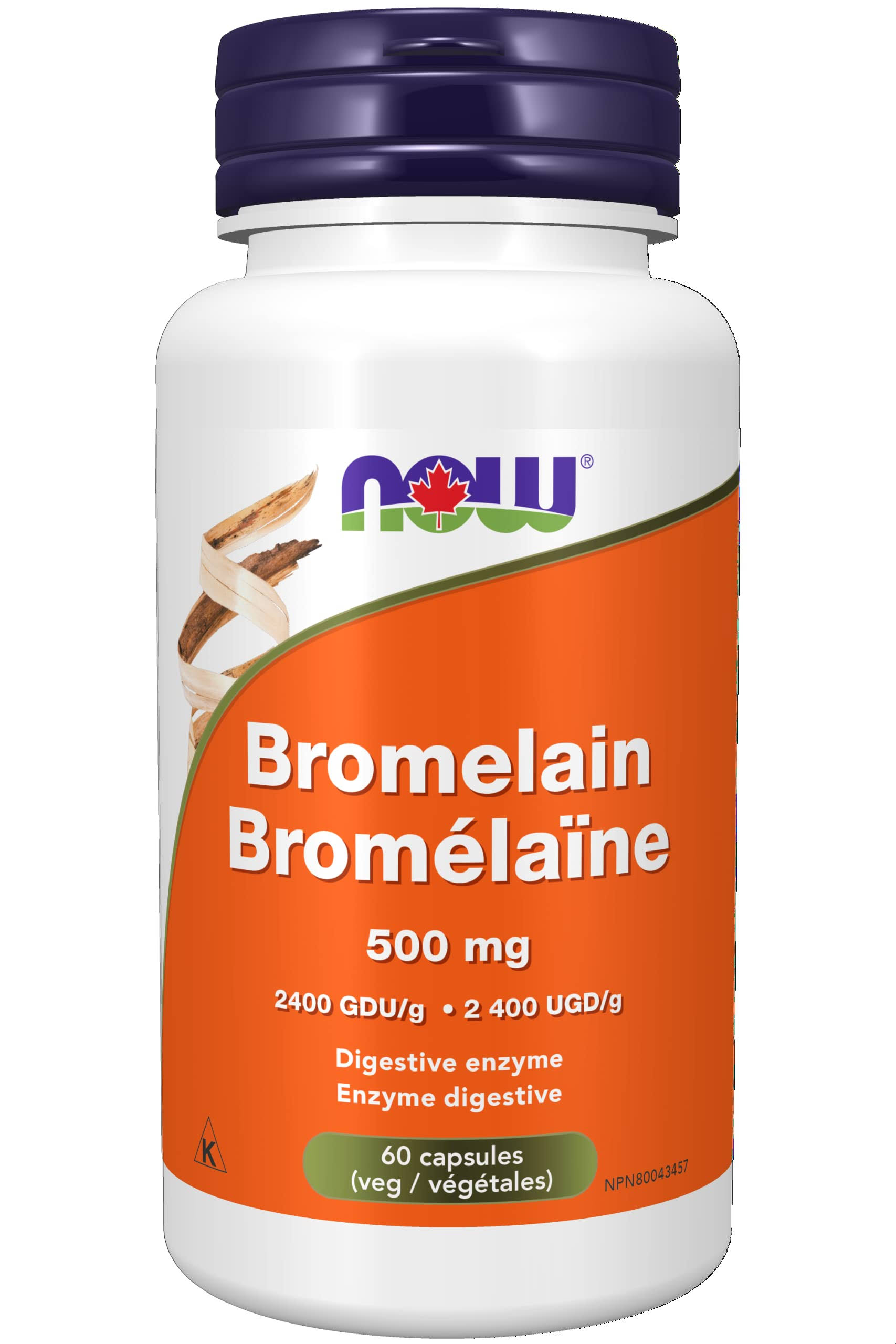 Now Bromelain Dietary Supplement - 500mg, 60ct