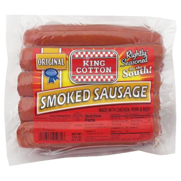 King Cotton Smoked Sausage - 33.6 oz