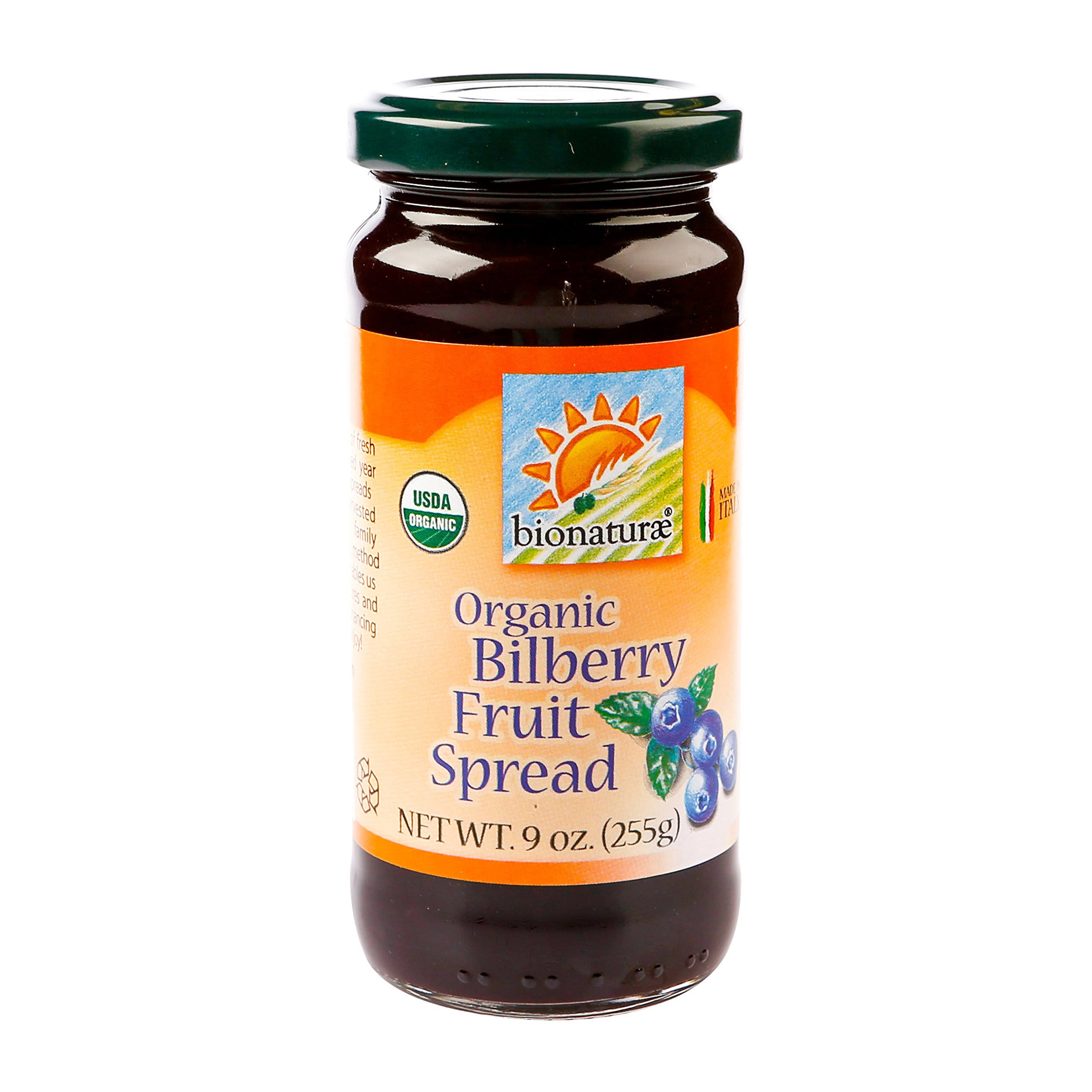 Bionaturae Organic Bilberry Fruit Spread - 255g