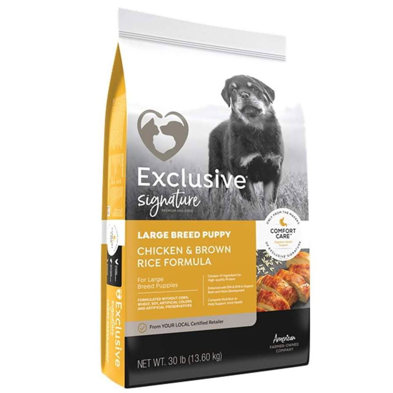 Exclusive Signature Large Breed Puppy Chicken & Brown Rice 30 lb