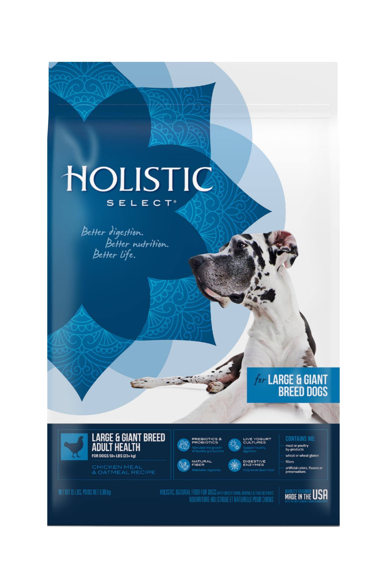 Holistic Select Large & Giant Breed Adult Dry Dog Food - Chicken Meal Recipe, 30 lb