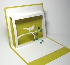 Pop up paper bird card
