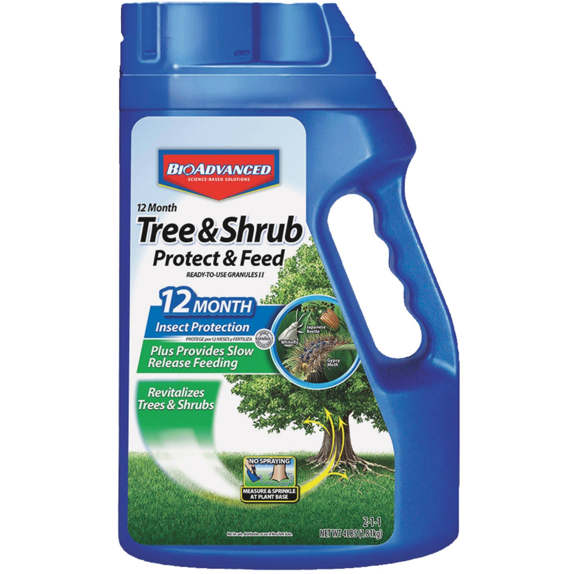 Bayer Advanced Tree and Shrub Protect and Feed Control Fertilizer Granules - 4lbs