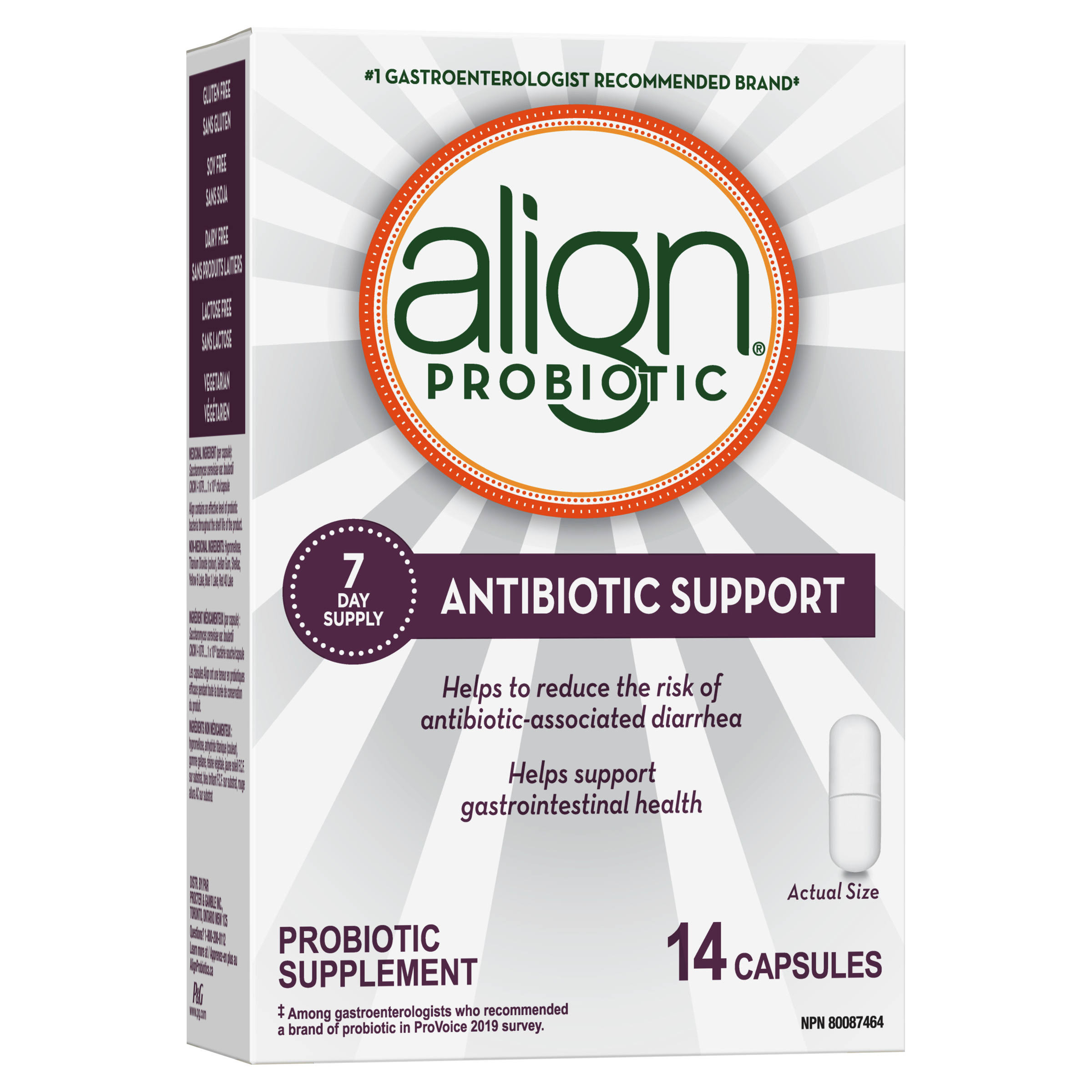 Align Antibiotic Support Probiotic Supplement 14ct