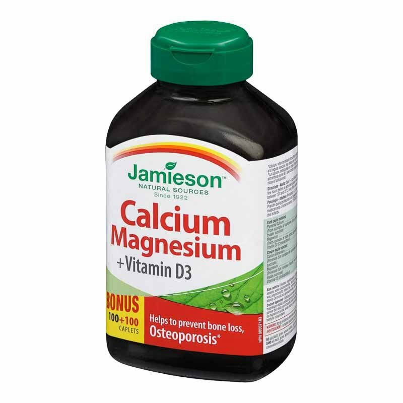 Jamieson Calcium Magnesium Vitamin D3 Supplement - 200 Caplets