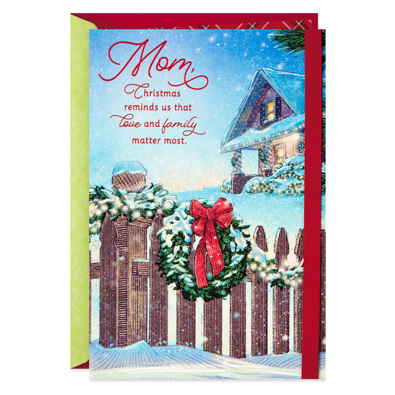 You're The Heart of Our Family Christmas Card for Mom