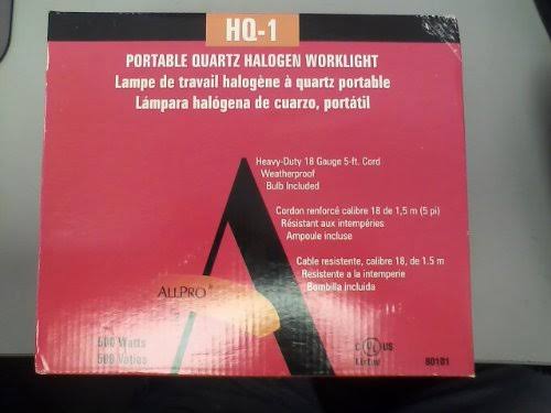 AllPro 500W Portable Quartz Halogen Worklight HQ-1 ALP11011