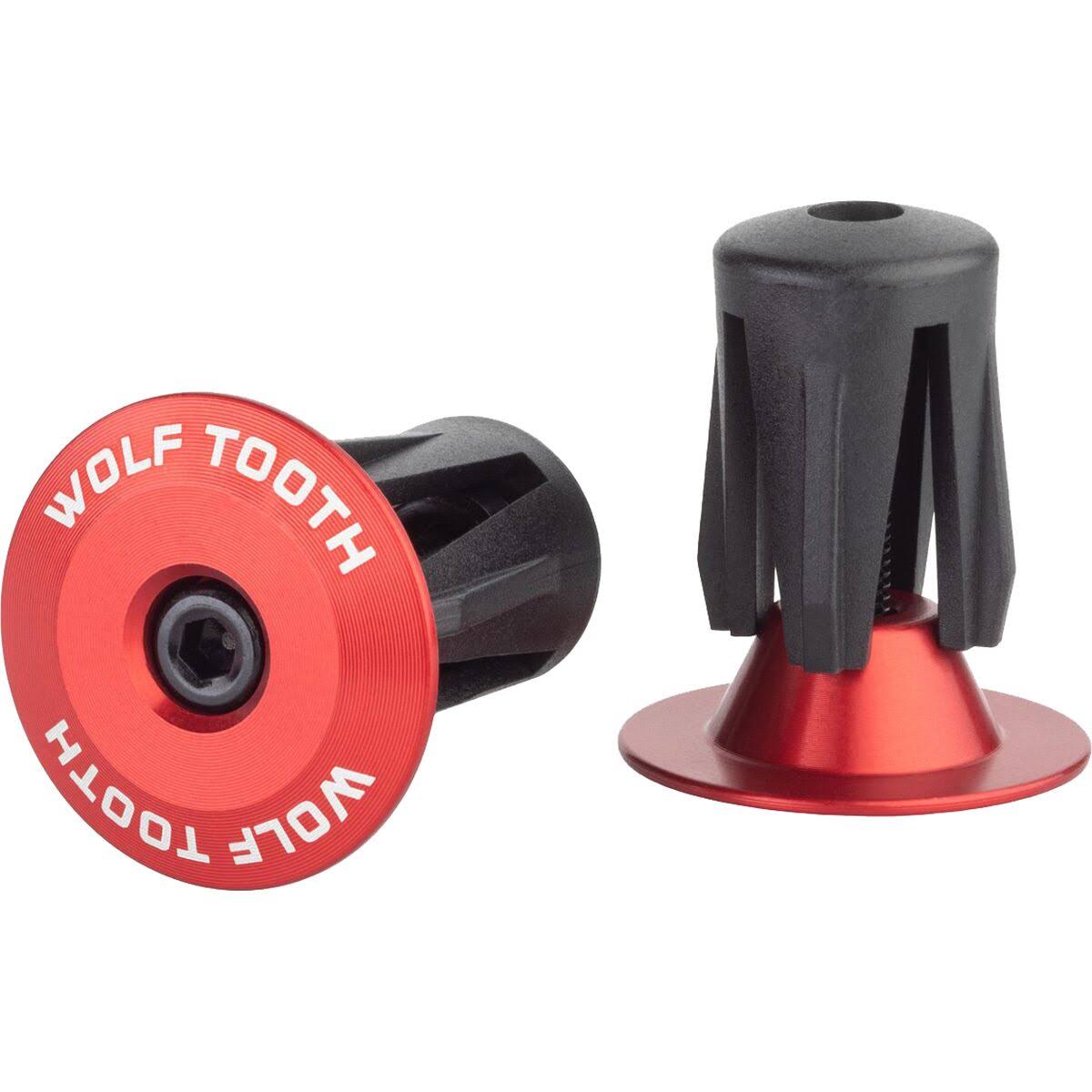 Wolf Tooth Components Alloy Bar End Plugs - Red