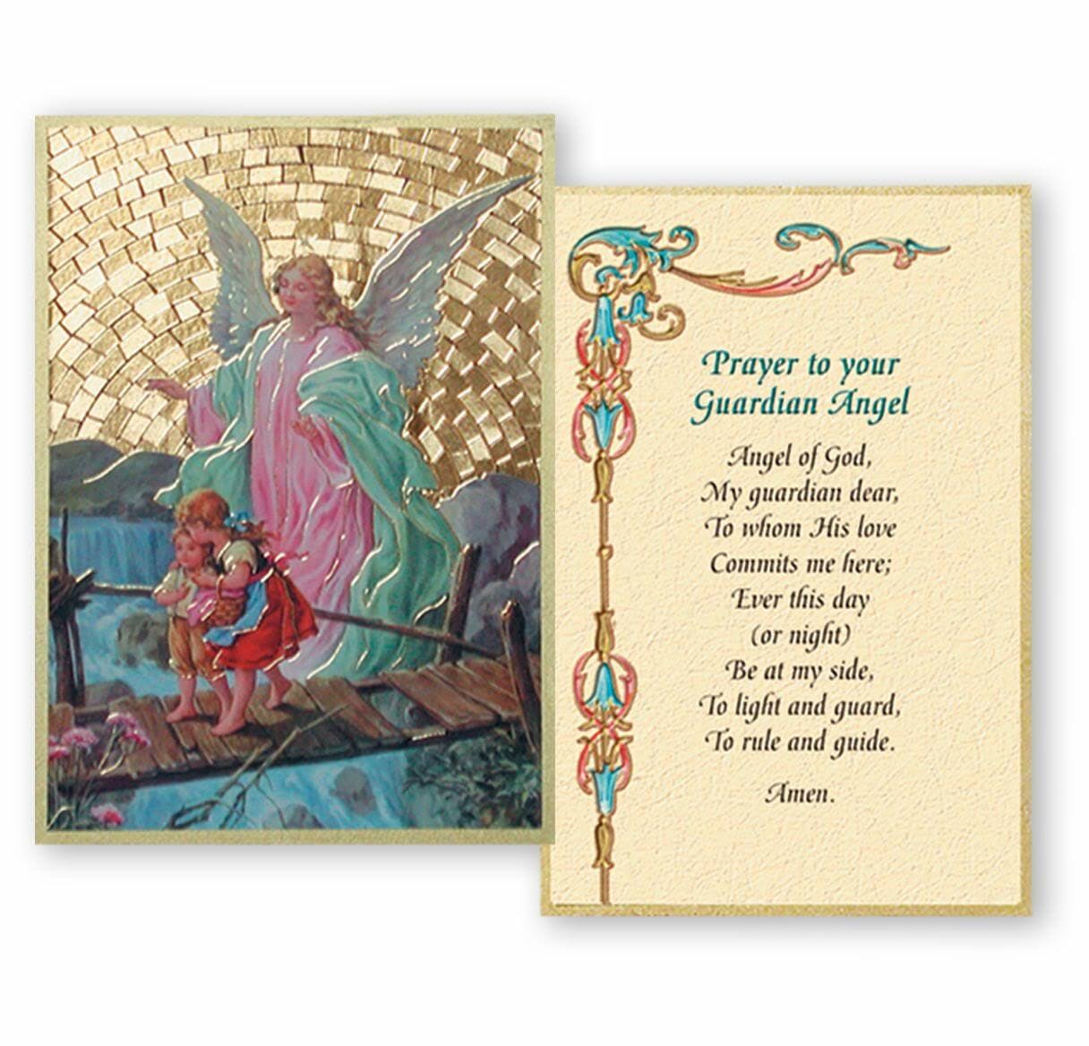 Guardian Angel Traditional Mosaic Wall Plaque - 4" x 6"