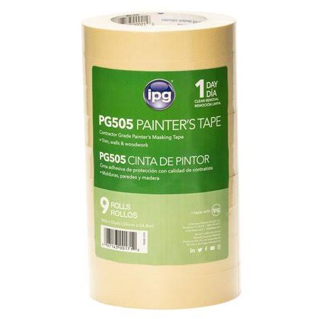 IPG PG505 Masking Tape, 0.94" x 60 yd, (9-Pack) 9-Pack