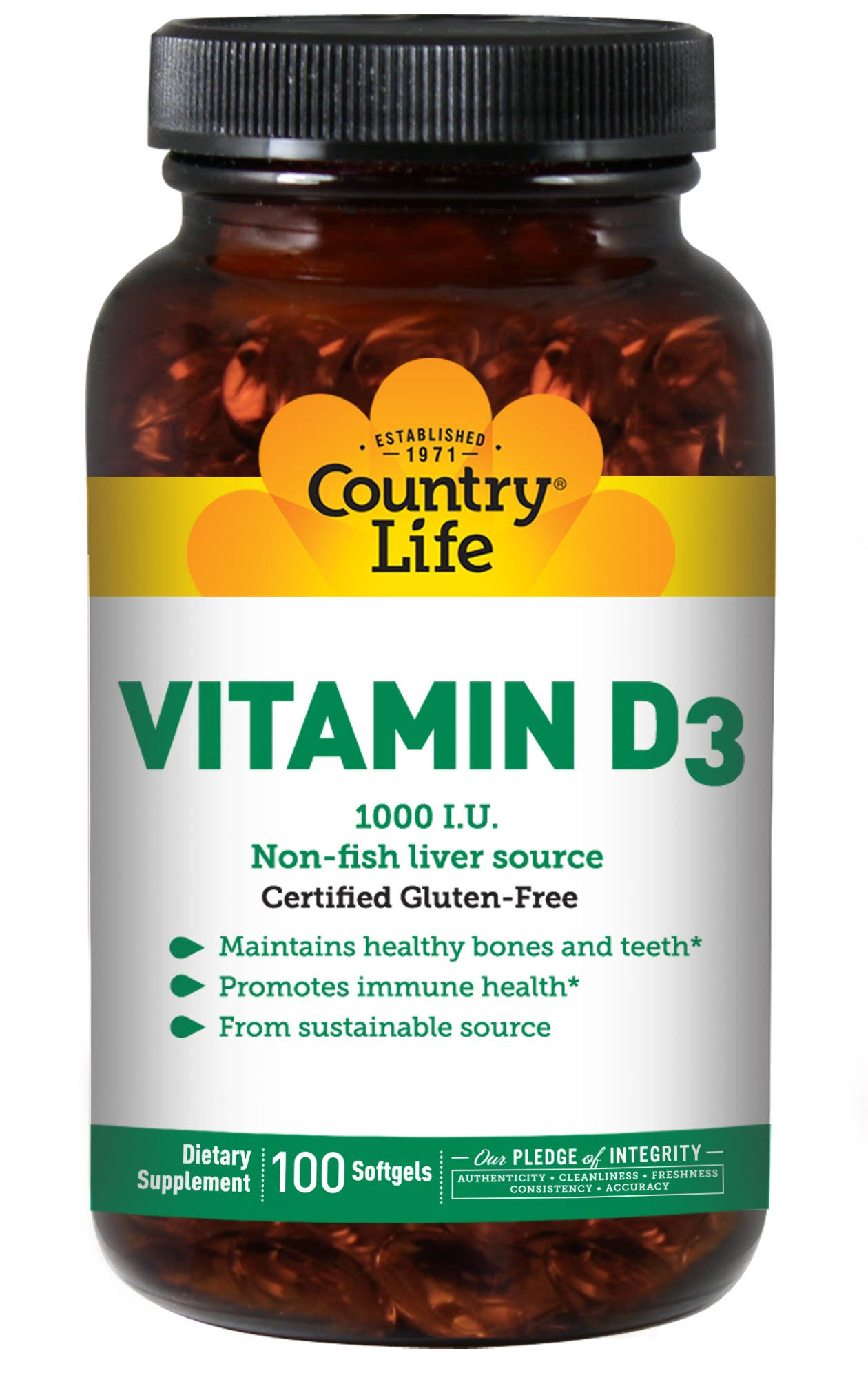 Country Life Vitamin D3 Soft Capsules - 100pcs