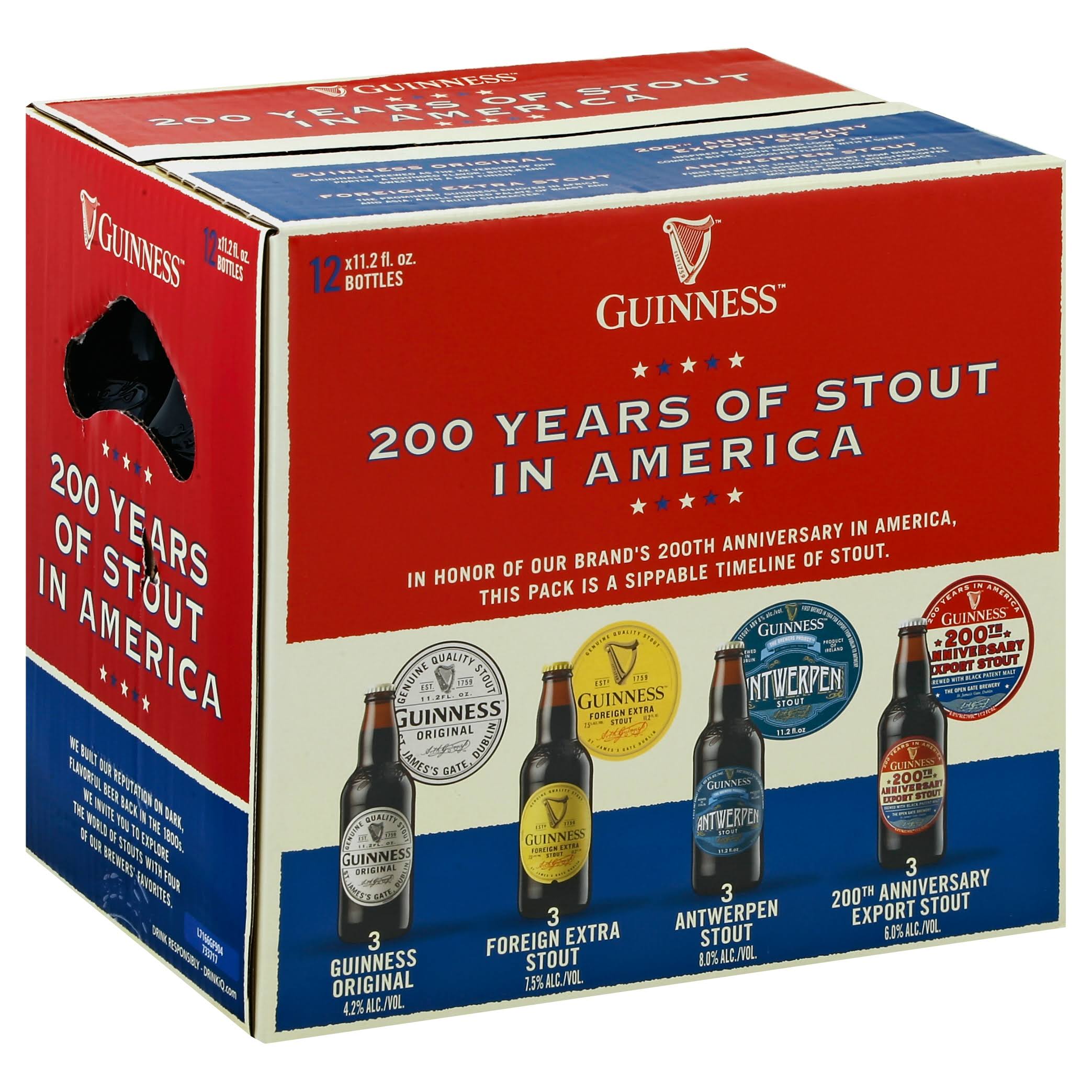 Guinness Beer, Variety Pack - 12 pack, 11.2 fl oz bottles