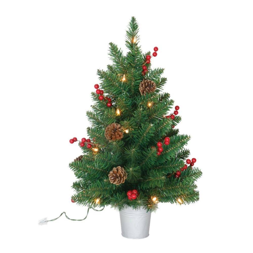 Santas Forest 49724 Pre-Lit Christmas Tree, 24"