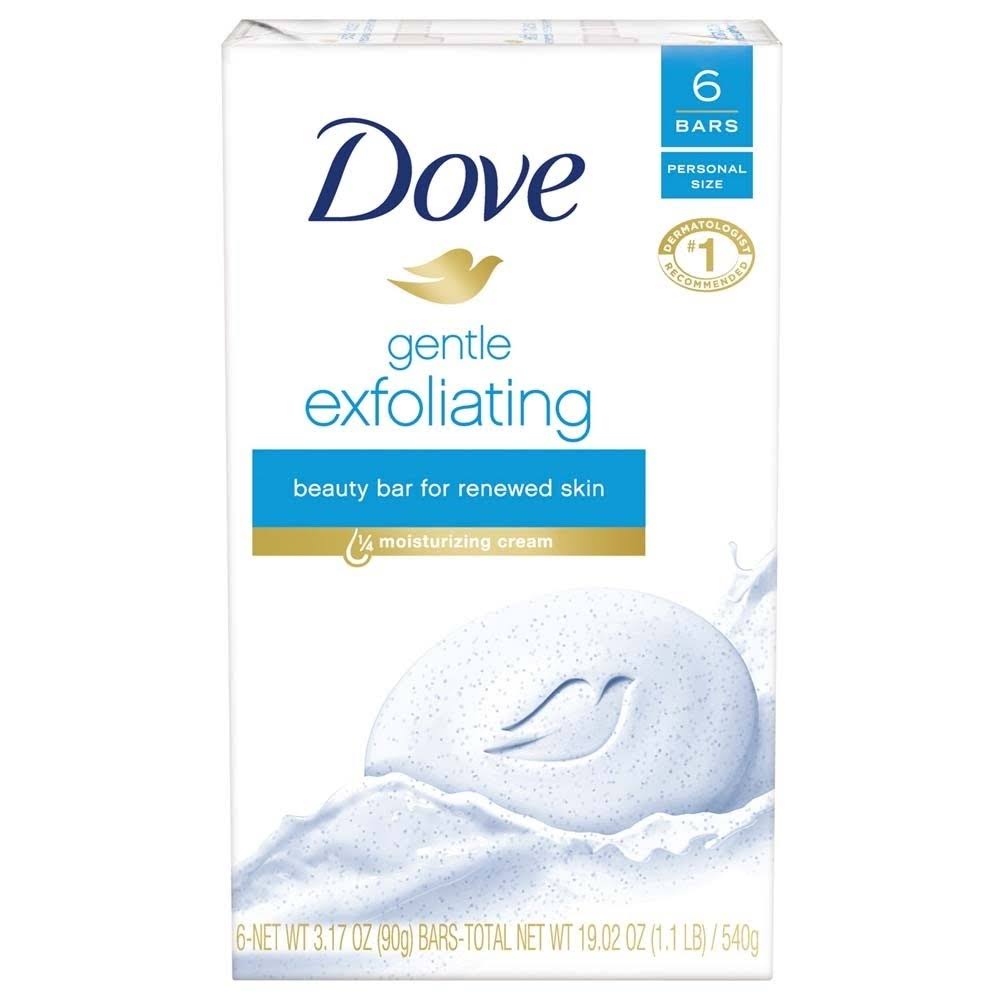Dove Gentle Exfoliating Beauty Bar Soap - 6 x 4.20oz