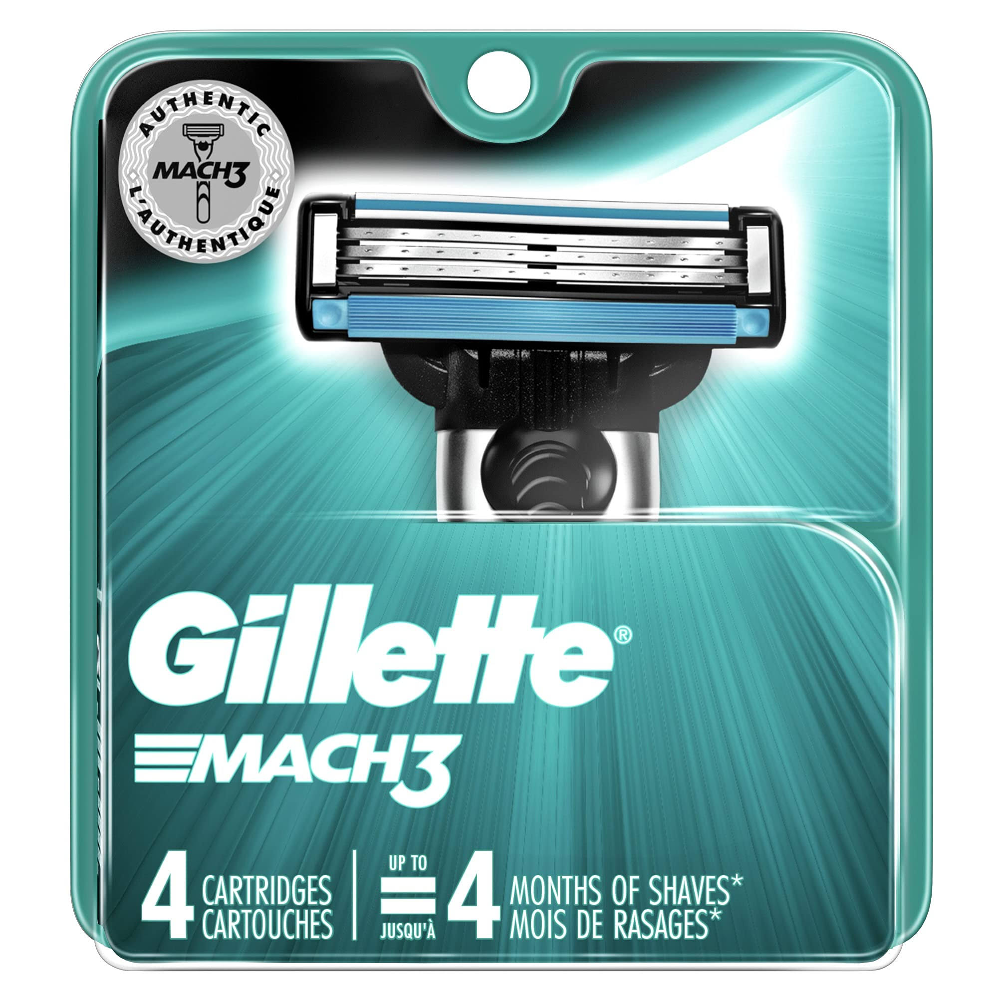 Gillette Mach3 Mens Razor Blade Refills - 4ct