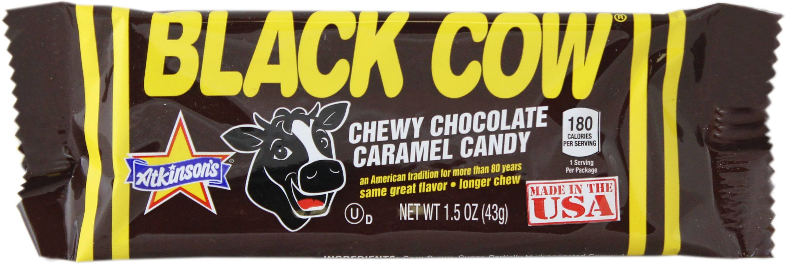 Black Cow Candy Bar - Chewy Chocolate Caramel