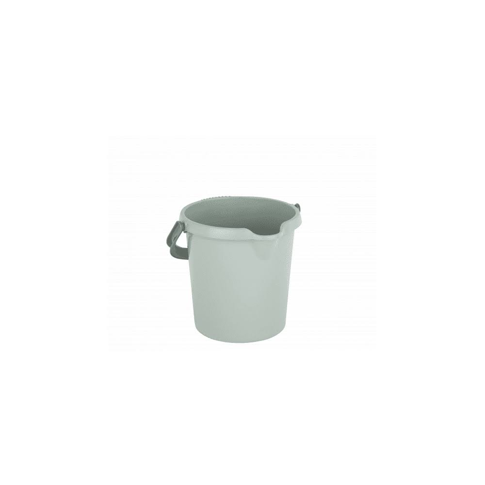 Wham Storage 5 Litre Capacity Small Plastic Bucket with Handle - Silve