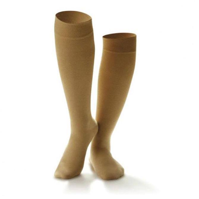 Dr. Comfort Women's Cotton Casual 10-15 Knee High Compression Socks Black XLarge
