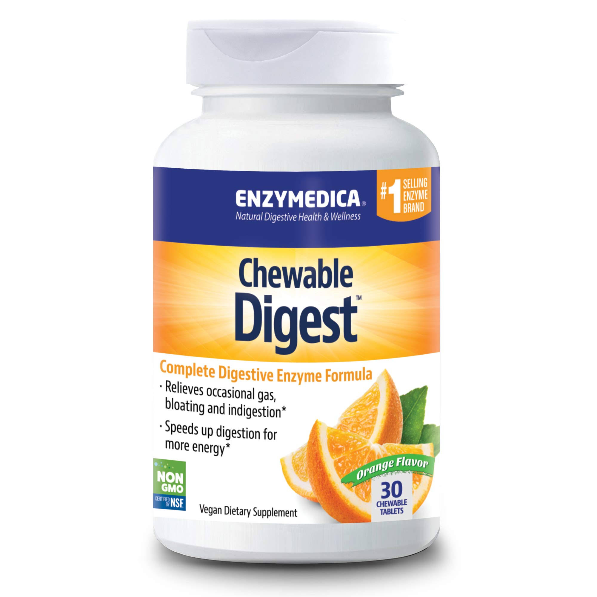 Enzymedica - Digest Chewable, Orange - 30 chewables