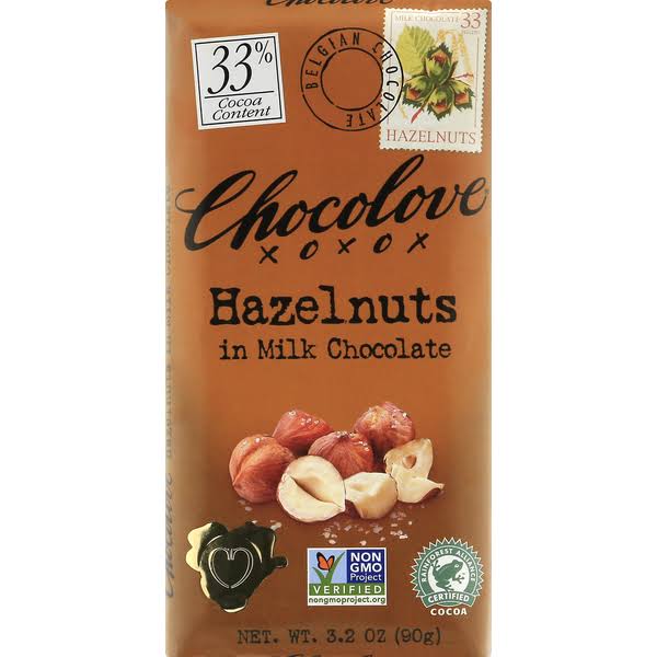 Chocolove Milk Chocolate Bar - 90g, Hazelnut