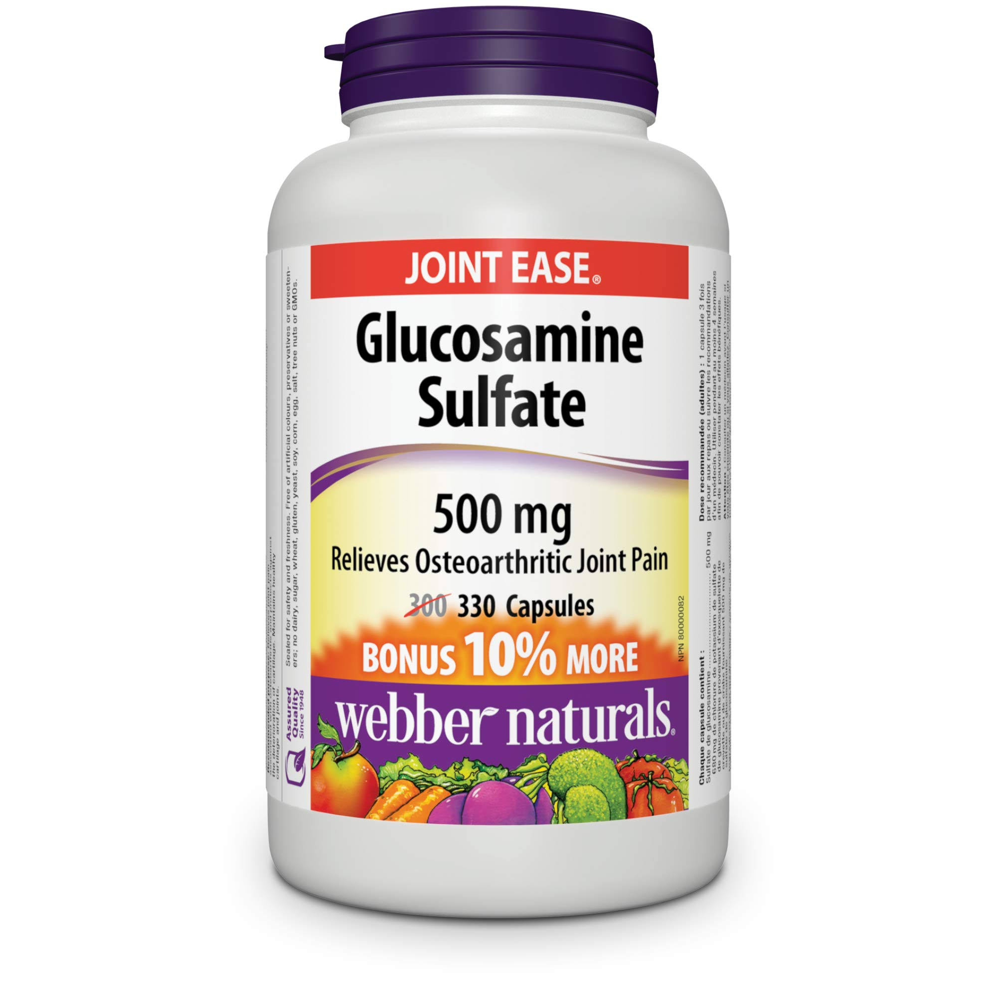Webber Naturals Glucosamine Sulfate Dietary Supplement - 500mg, 330ct