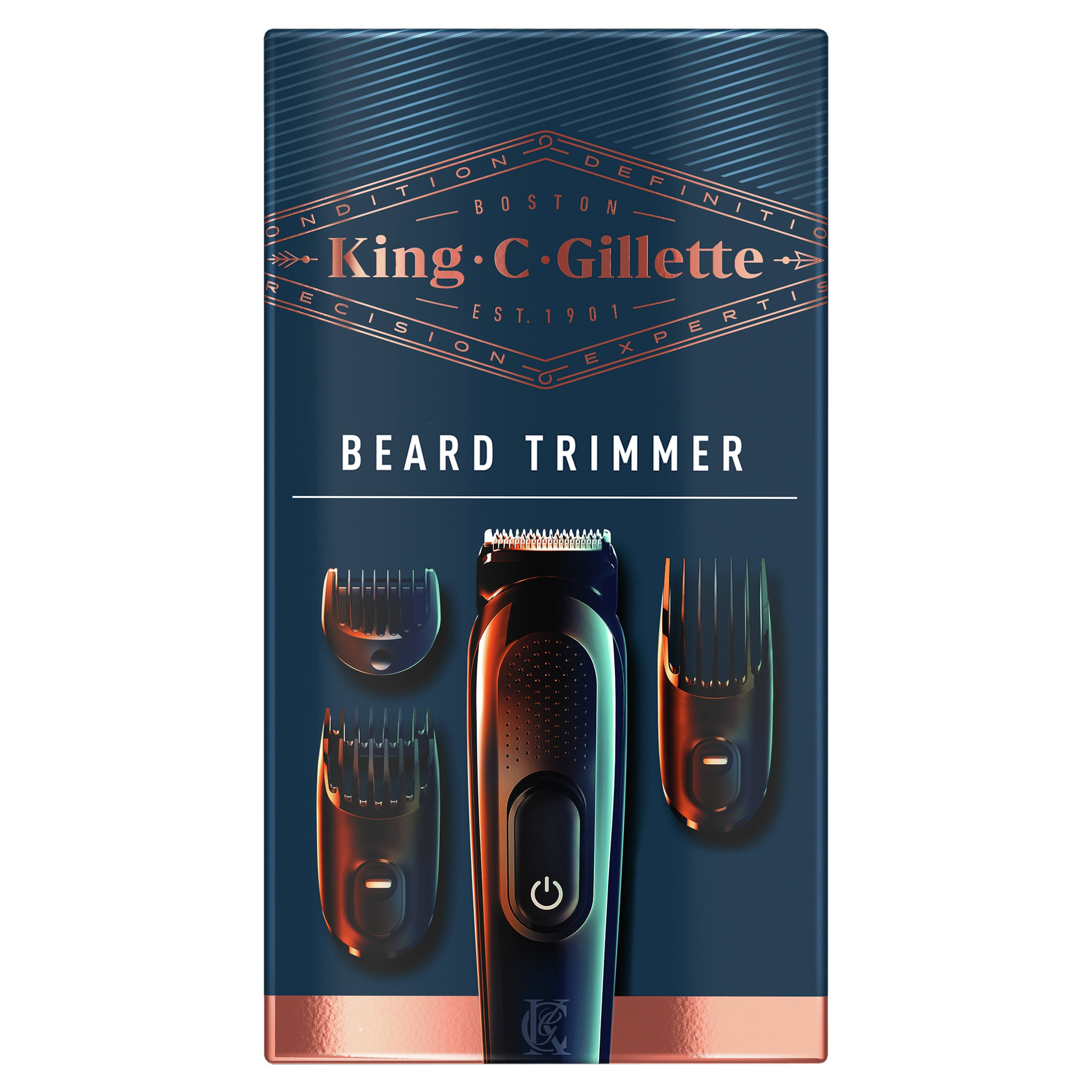 King C. Gillette Cordless Mens Beard Trimmer Kit with 3 Interchangeabl