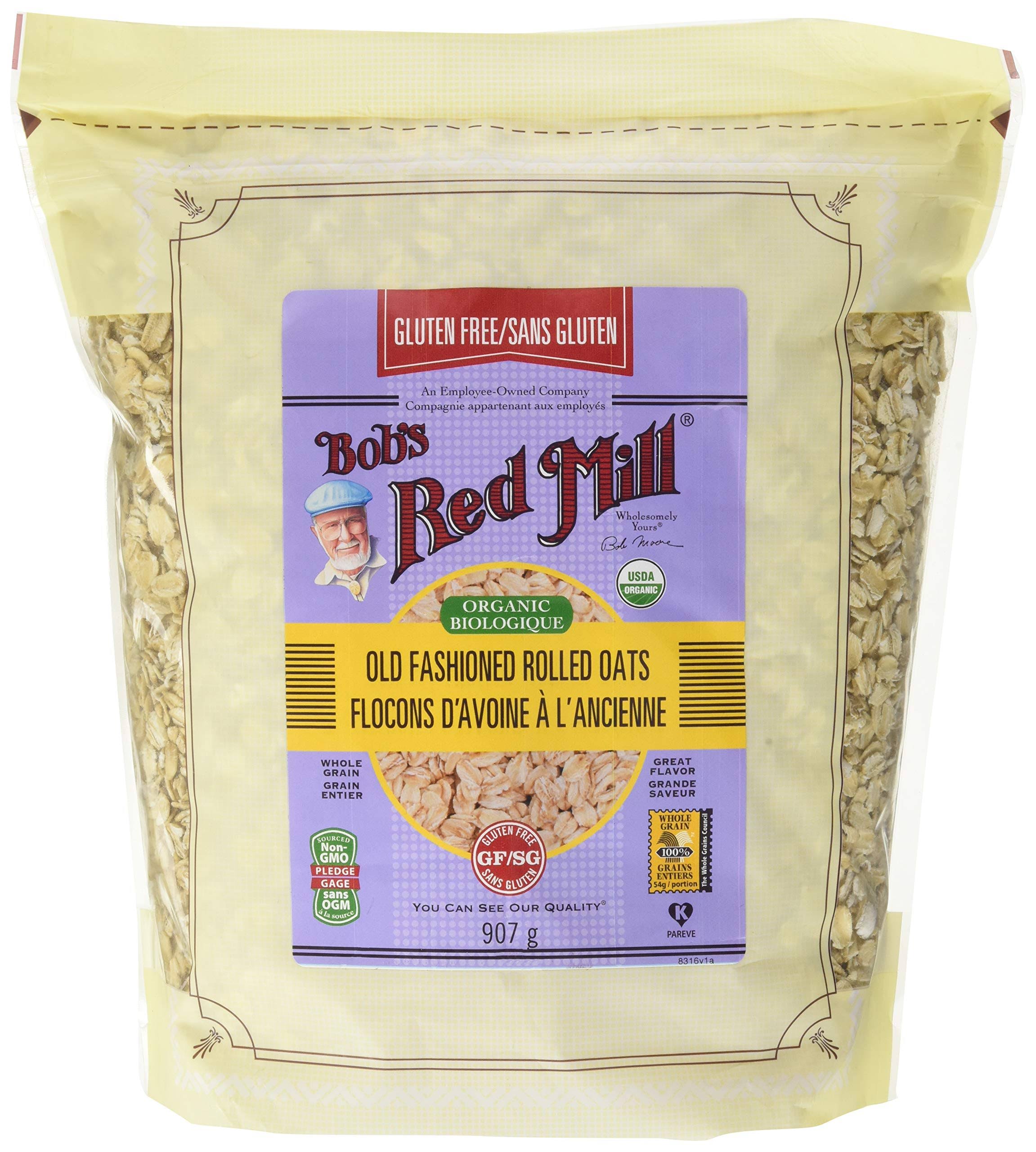 Bob's Red Mill Organic Old Fashion Rolled Oats Gluten Free 907g