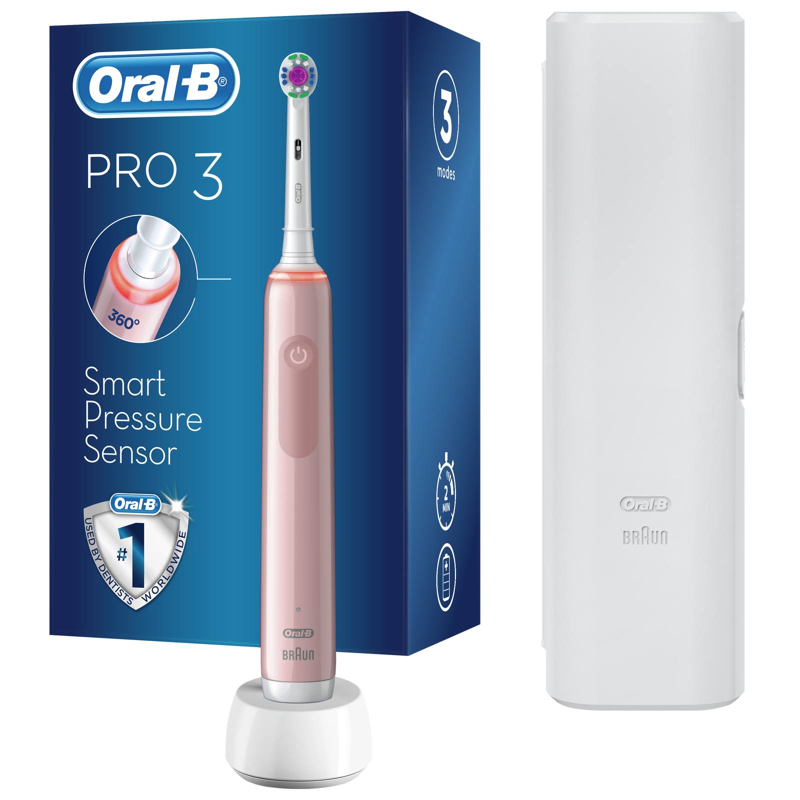 Oral B Pro 3 3500 3D White Pink Electric Toothbrush